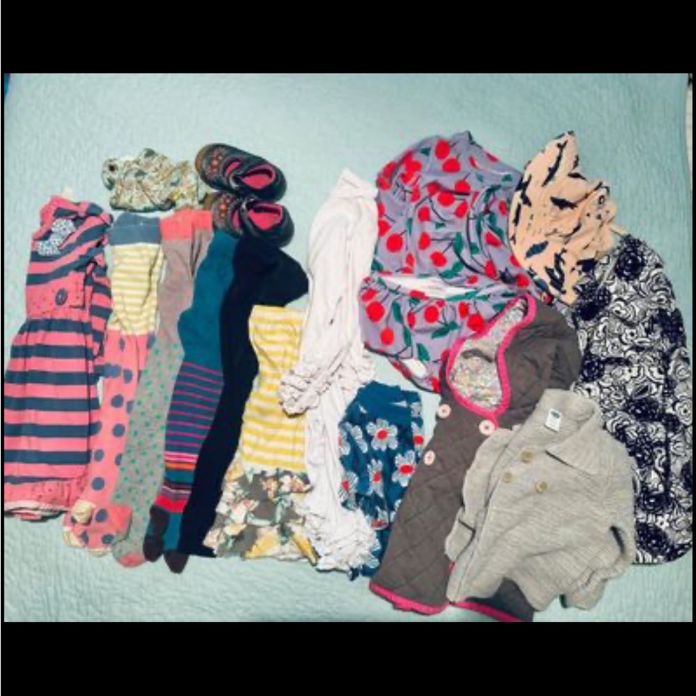 18-24ms, 2T baby girl clothing Lot. Hanna Andersson, Matilda Jane, Gap, Old Navy